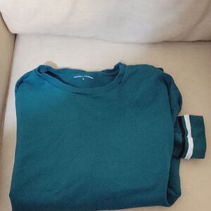 Universal Standard Green Sweatshirt With Stripe Motif At Wrist